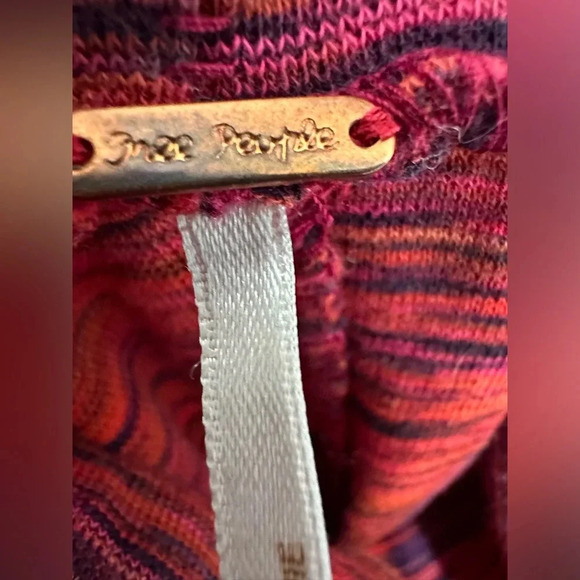 FREE PEOPLE Womens Sunshine Space Dye Elbow Sleeves Turtleneck cotton top - Picture 6 of 9